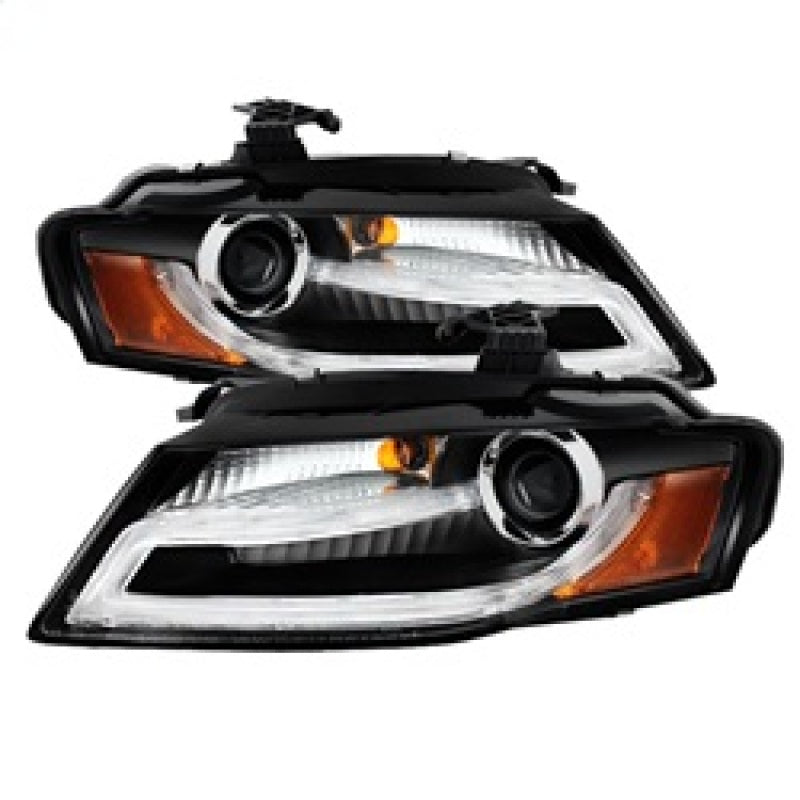 Spyder Audi A4 09-12 Projector Headlights Xenon/HID Model Only - DRL LED Blk PRO-YD-AA408-HID-DRL-BK