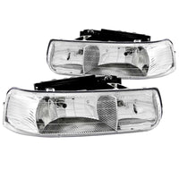 Thumbnail for ANZO 1999-2002 Chevrolet Silverado 1500 Crystal Headlights Chrome