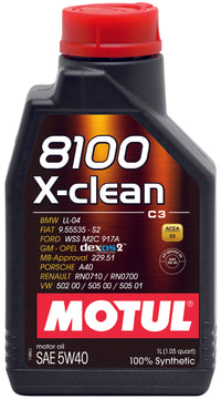 Thumbnail for Motul 1L Synthetic Engine Oil 8100 5W40 X-CLEAN C3 -505 01-502 00-505 00-LL04