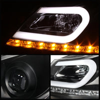 Thumbnail for Spyder Mercedes Benz W204 C-Class 12-13 Projector Halogen Model- DRL Blk PRO-YD-MBW20412-DRL-BK