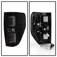 Thumbnail for Spyder 09-14 Ford F150 V2 Light Bar LED Tail Lights - Blk Smoke (ALT-YD-FF15009V2-LBLED-BSM)