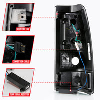 Thumbnail for ANZO 2003-2006 Chevy Silverado 1500 LED Taillights Plank Style Black w/Smoke Lens