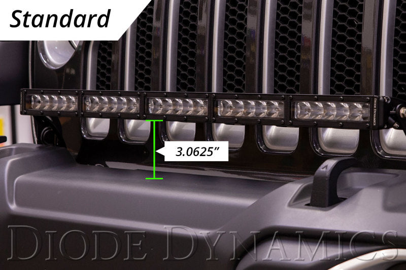Diode Dynamics 18-21 Jeep JL Wrangler/Gladiator SS30 Bumper Bracket Kit - Amber Combo (Single)