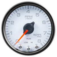 Thumbnail for Autometer Spek-Pro Gauge Tach 2 1/16in 8K Rpm W/ Shift Light & Peak Mem Wht/Blk