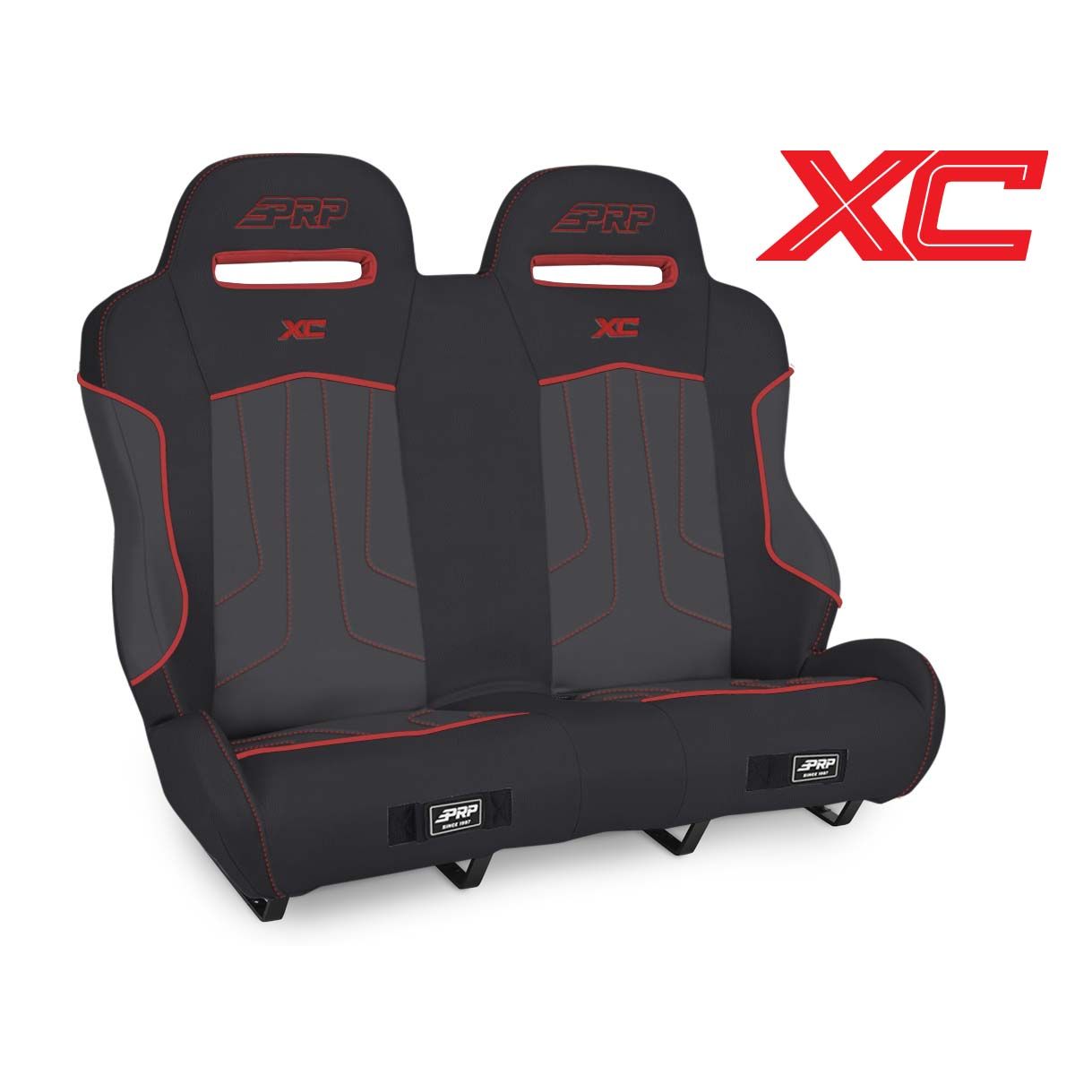 PRP Polaris RZR PRO XP4/PRO R4/Turbo R4 XC Rear Suspension Bench Seat- Black/Red