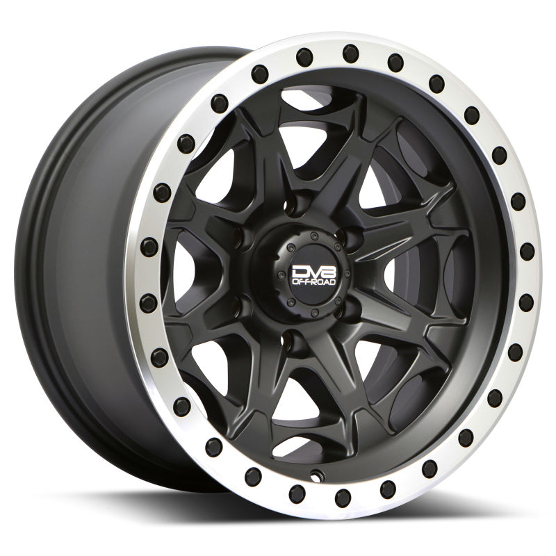 DV8 Offroad Aluminum 886 Beadlock Wheels 20x9 5x127 - 12mm Matte Black