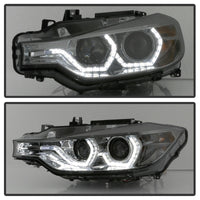 Thumbnail for Spyder 12-14 BMW F30 3 Series 4DR Projector Headlights - LED DRL - Smoke (PRO-YD-BMWF3012-DRL-SM)