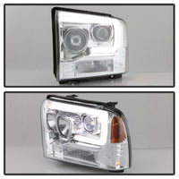 Thumbnail for Spyder Platinum Ford F250/350/450 05-07 High-Power LED Module Proj. Headlights-Chrome (PRO-YD-FS05V2