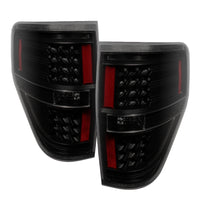 Thumbnail for Xtune Ford F150 09-14 LED Tail Lights Black Smoke ALT-JH-FF15009-LED-BSM