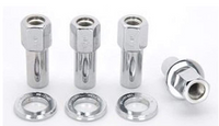 Thumbnail for Weld Open End Lug Nuts w/ Centered Washers 1/2in. RH - 4pk.