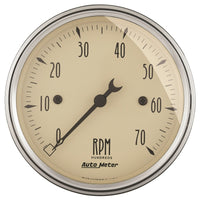 Thumbnail for Autometer 3-1/8in Antique Beige In-Dash 7K RPM Tachometer Gauge