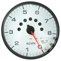 Thumbnail for Autometer Spek-Pro Gauge Tachometer 5in 8K Rpm W/Shift Light & Peak Mem White/Black