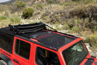 Thumbnail for Rampage 2018-2019 Jeep Wrangler(JL) Unlimited Sport 4-Door Mesh Shade Top - Extended - Black