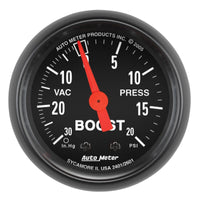 Thumbnail for Autometer Z Series 52mm 20 PSI Mechanical Boost Vacumm Gauge