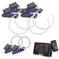 Thumbnail for Oracle Jeep Grand Cherokee 11-13 Triple Halo Kit - ColorSHIFT w/ 2.0 Controller SEE WARRANTY