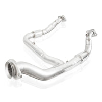 Thumbnail for Stainless Works 2015-16 F150 2.7L Downpipe 3in High-Flow Cats Y-Pipe Factory Connection