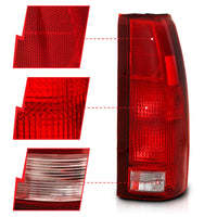 Thumbnail for ANZO 1988-1999 Chevy C1500 Taillight Red/Clear Lens (OE Replacement)