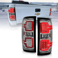 Thumbnail for ANZO 2014-2018 Chevy Silverado 1500 LED Taillights Chrome