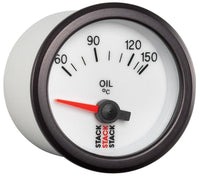 Thumbnail for Autometer Stack 52mm 60-150 Deg C M10 Male Electric Oil Temp Gauge - White