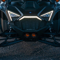 Thumbnail for Rigid Industries 2017+ Polaris Pro R/Turbo R Revolve Amber PRO Grille Light Kit