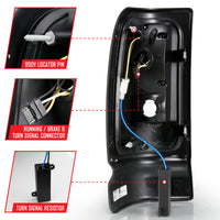 Thumbnail for ANZO 1994-2001 Dodge Ram 1500 LED Taillights Plank Style Chrome w/ Clear Lens