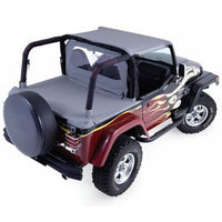Thumbnail for Rampage 1992-1995 Jeep Wrangler(YJ) Cab Soft Top And Tonneau Cover - Black Denim