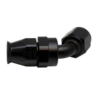 Thumbnail for DeatschWerks 8 AN Female Flare Swivel 60-Degree Hose End PTFE - Anodized Matte Black