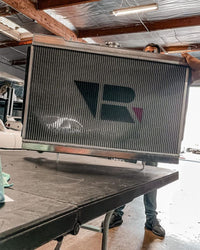 Thumbnail for CSF R32 Nissan Skyline GT-R / GT-S Full Billet Aluminum High-Performance Radiator - Raw Finish