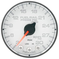 Thumbnail for Autometer Spek-Pro 2 1/16in 30KPSI Stepper Motor W/Peak & Warn White/Black Rail Pressure Gauge