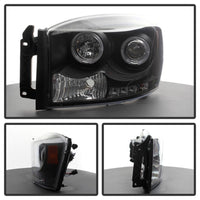 Thumbnail for Spyder Dodge Ram 1500 06-08/Ram 2500 06-09 Projector Headlights LED Halo LED Blk PRO-YD-DR06-HL-BK