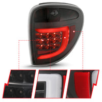 Thumbnail for ANZO 2004-2007 Dodge  Grand Caravan LED Tail Lights w/ Light Bar Black Housing Clear Lens