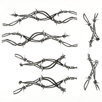Thumbnail for Rugged Ridge Side Decals Pair Barbed Wire 07-18 Jeep Wrangler