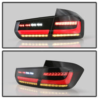 Thumbnail for Spyder BMW 3 Series F30 2012-2018 Full LED Tail Lights (ALT-YD-BMWF3012-SEQ-BSM) - Black Smoke