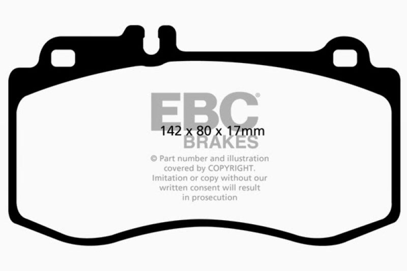 EBC 10+ Mercedes-Benz E350 3.5 AMG Sport Package Redstuff Front Brake Pads