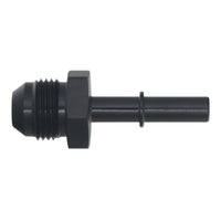 Thumbnail for DeatschWerks 8AN Male Flare to 5/16in Male EFI Quick Connect Adapter - Anodized Matte Black