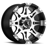 Thumbnail for Raceline 982 Raptor 16x8in / 8x165.1 BP / 0mm Offset / 130.81mm Bore - Black & Machined Wheel