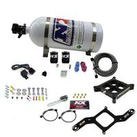 Thumbnail for Nitrous Express 4150 Single Entry Billet Crossbar Nitrous Plate Kit (50-300HP) w/10lb Bottle