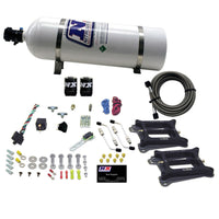 Thumbnail for Nitrous Express Dual Holley/Gasoline Nitrous Kit (100-500HP) w/15lb Bottle