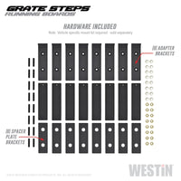 Thumbnail for Westin Grate Steps Running Boards 83 in - Textured Black