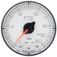 Thumbnail for Autometer Spek-Pro Gauge Pyro. (Egt) 2 1/16in 2000f Stepper Motor W/Peak & Warn Wht/Blk
