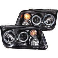 Thumbnail for ANZO 1999-2005 Volkswagen Jetta Projector Headlights w/ Halo Black (CCFL)