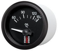 Thumbnail for Autometer Stack 52mm 60-150 Deg C M10 Male Electric Oil Temp Gauge - Black