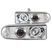 Thumbnail for ANZO 1998-2005 Chevrolet S-10 Projector Headlights w/ Halo Chrome
