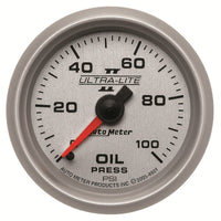 Thumbnail for Autometer Ultra-Lite II 52mm 0-100 PSI Mechanical Oil Pressure Gauge