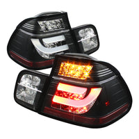 Thumbnail for Spyder BMW E46 3-Series 99-01 4Dr Light Bar Style LED Tail Lights Black ALT-YD-BE4699-4D-LBLED-BK