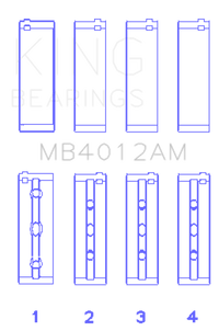 Thumbnail for King Toyota 5VZFE Crankshaft Main Bearing Set