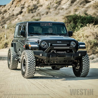 Thumbnail for Westin 18-20 Jeep Wrangler WJ2 Full Width Front Bumper w/LED Light Bar Mount Textured Black