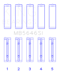 Thumbnail for King Toyota 1AZFE / 2 AZFE (Size +0.25mm) Crankshaft Main Bearing Set