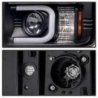 Thumbnail for Spyder Chevy Silverado 2014-16 2500 HD Projector Headlights Light Bar DRL Blk PRO-YD-CSHD14-LBDRL-BK