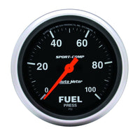 Thumbnail for AutoMeter Gauge Fuel Pressure 2-5/8in. 100PSI Digital Stepper Motor Sport-Comp